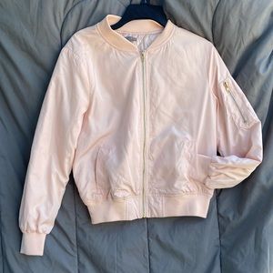 Blush Pink Bomber Jacket